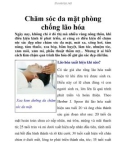 Chăm sóc da mặt phòng chống lão hóa