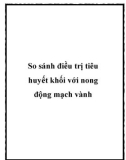 So sánh điều trị tiêu huyết khối với nong động mạch vành