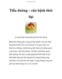 Tiểu đường – căn bệnh thời đại