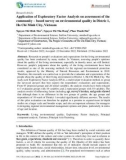 Application of Exploratory Factor Analysis on assessment of the community – based survey on environmental quality in Distric 1, Ho Chi Minh City, Vietnam