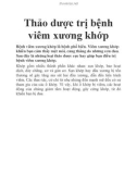 Thảo dược trị bệnh viêm xương khớp