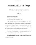 NHIỄM KHUẨN TIẾT NIỆU (Kỳ 3)