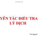 NGUYÊN TẮC ĐIỀU TRA XỬ LÝ DỊCH