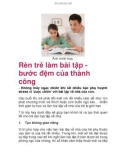 Rèn trẻ làm bài tập bước đệm của thành công