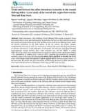 Trend and forecast the saline intrusion at estuaries in the coastal Mekong delta: A case study of the coastal sub–region between the Tien and Hau rivers