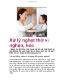 Xử lý nghẹt thở vì nghẹn, hóc