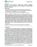 Evaluate coastal seawater quality and propose sampling frequency for monitoring in the Northeast of Quang Ninh Province, Vietnam