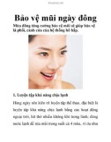 Bảo vệ mũi ngày đông