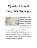 Vệ sinh và thay tã đúng cách cho bé yêu