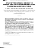 Hiệu lực phác đồ cloroquin trong điều trị sốt rét Plasmodium vivax tại huyện Krông Pa, tỉnh Gia Lai (2018-2020)