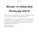 Đối phó với những bệnh thường gặp mùa hè