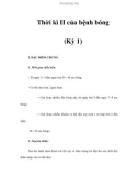 Thời kì II của bệnh bỏng (Kỳ 1)