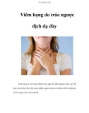 Viêm họng do trào ngược dịch dạ dày