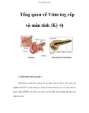 Tổng quan về Viêm tuỵ cấp và mãn tính (Kỳ 4)