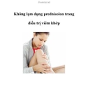 Không lạm dụng prednisolon trong điều trị viêm khớp