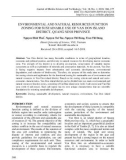 Environmental and natural resources function zoning for sustainable use of Van Don Island district, Quang Ninh province