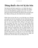 Dùng thuốc cho trẻ bị táo bón