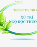 Bài giảng Thông tin thuốc xử trí ngộ độc thuốc tê