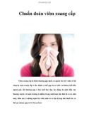 Chuẩn đoán viêm xoang cấp