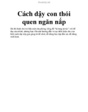 Cách dậy con thói quen ngăn nắp