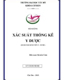 Bài giảng Xác suất thống kế y dược (Dành cho sinh viên Y - Dược)