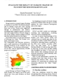 Evaluate the impact of climate change on floodin the Xedone basin in Laos