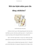 Khi nào bệnh nhân gout cần dùng colchicine? Tinh thể acid làm sưng các khớp