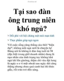 Tại sao đàn ông trung niên khó ngủ?