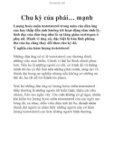 Chu kỳ của phái… mạnh