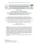 Xây dựng phương pháp định lượng đồng thời Acid rosmarinic, Sinensetin trong dược liệu Râu mèo (Herba Orthosiphonis spiralis) bằng hệ thống Sắc ký lỏng hiệu năng cao