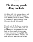 Tổn thương gan do dùng isoniazid