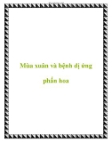 Mùa xuân và bệnh dị ứng phấn hoa