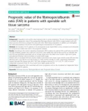 Prognostic value of the fibrinogen/albumin ratio (FAR) in patients with operable soft tissue sarcoma