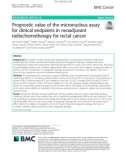 Prognostic value of the micronucleus assay for clinical endpoints in neoadjuvant radiochemotherapy for rectal cancer