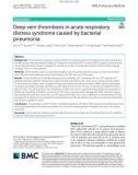 Deep vein thrombosis in acute respiratory distress syndrome caused by bacterial pneumonia