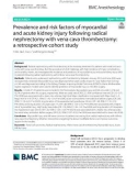 Prevalence and risk factors of myocardial and acute kidney injury following radical nephrectomy with vena cava thrombectomy: A retrospective cohort study