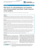 Risk factors for rehospitalization and inpatient care among pediatric psychiatric intake response center patients