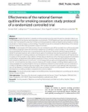 Effectiveness of the national German quitline for smoking cessation: Study protocol of a randomized controlled trial