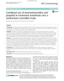 Combined use of dexmedetomidine and propofol in monitored anesthesia care: A randomized controlled study