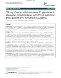 Efficacy of once-daily indacaterol 75 μg relative to alternative bronchodilators in COPD: A study level and a patient level network meta-analysis