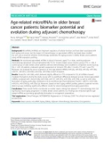 Age-related microRNAs in older breast cancer patients: Biomarker potential and evolution during adjuvant chemotherapy