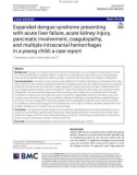 Expanded dengue syndrome presenting with acute liver failure, acute kidney injury, pancreatic involvement, coagulopathy, and multiple intracranial hemorrhages in a young child: A case report