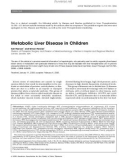 Metabolic Liver Disease in Children