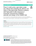 Phase II, multi-center, open-label, singlearm clinical trial evaluating the efficacy and safety of Mycophenolate Mofetil in patients with high-grade locally advanced or metastatic osteosarcoma (ESMMO): Rationale and design of the ESMMO trial