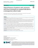 Clinical features of patients with carcinoma soft tissue metastases as surgical indications: A retrospective cohort study