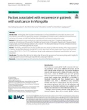 Factors associated with recurrence in patients with oral cancer in Mongolia