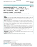 Antiresorptive effect of a cathepsin K inhibitor ONO-5334 and its relationship to BMD increase in a phase II trial for postmenopausal osteoporosis