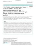 The PANDA study: A randomized phase II study of first-line FOLFOX plus panitumumab versus 5FU plus panitumumab in RAS and BRAF wild-type elderly metastatic colorectal cancer patients