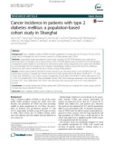 Cancer incidence in patients with type 2 diabetes mellitus: A population-based cohort study in Shanghai