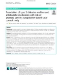 Association of type 2 diabetes mellitus and antidiabetic medication with risk of prostate cancer: A population-based casecontrol study